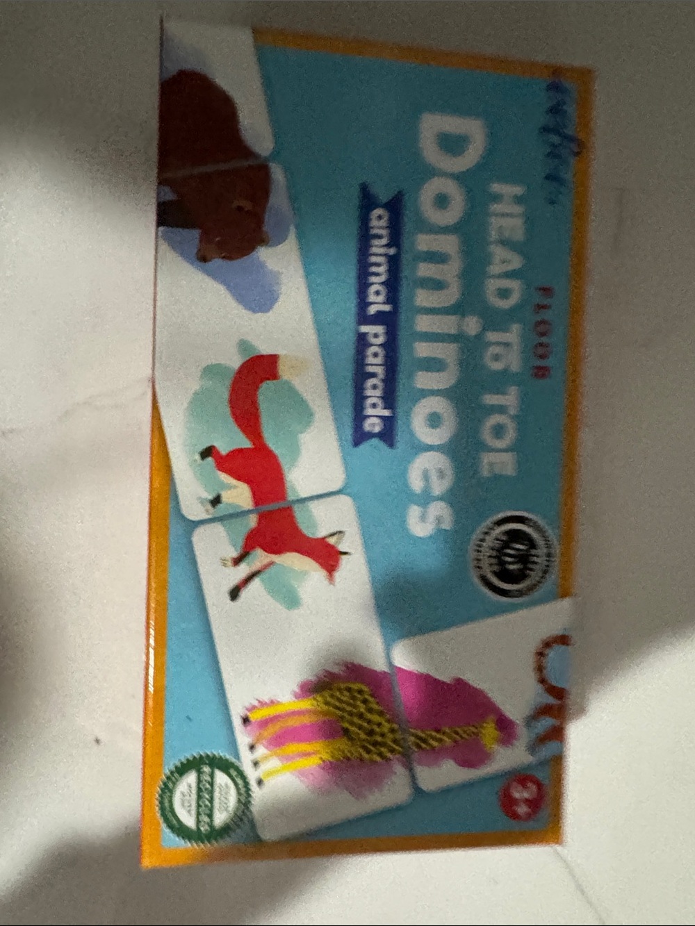 Head to Toe Dominoes Animal Parade - Blue Educational Game